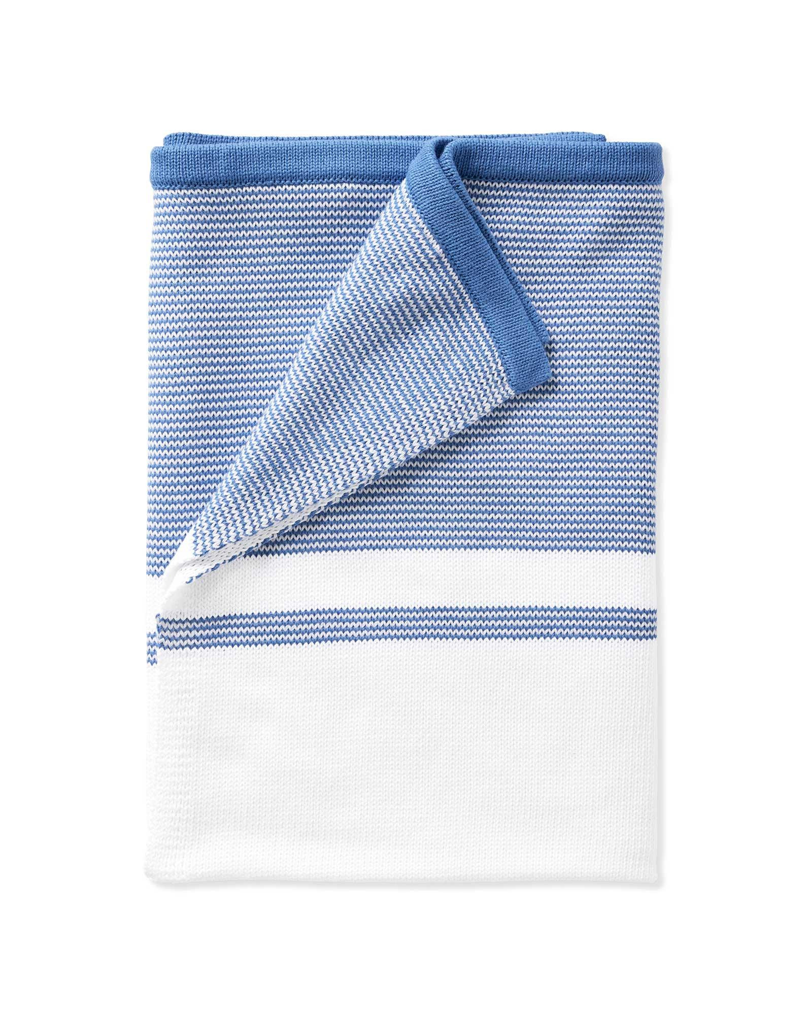 Bayside Mini Blanket - French Blue | Serena and Lily