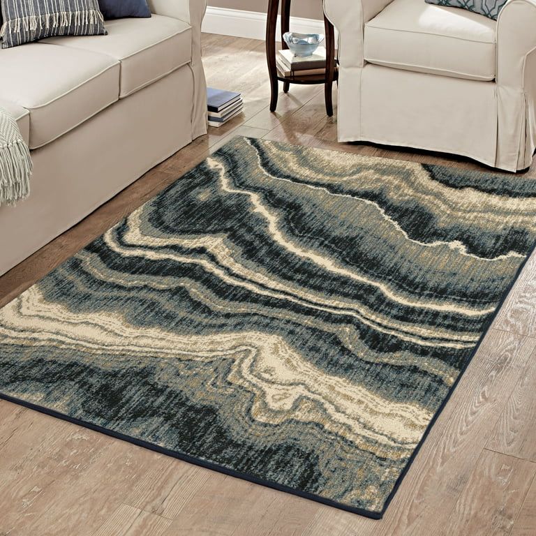 Better Homes & Gardens Midnight Marble Area Rug | Walmart (US)