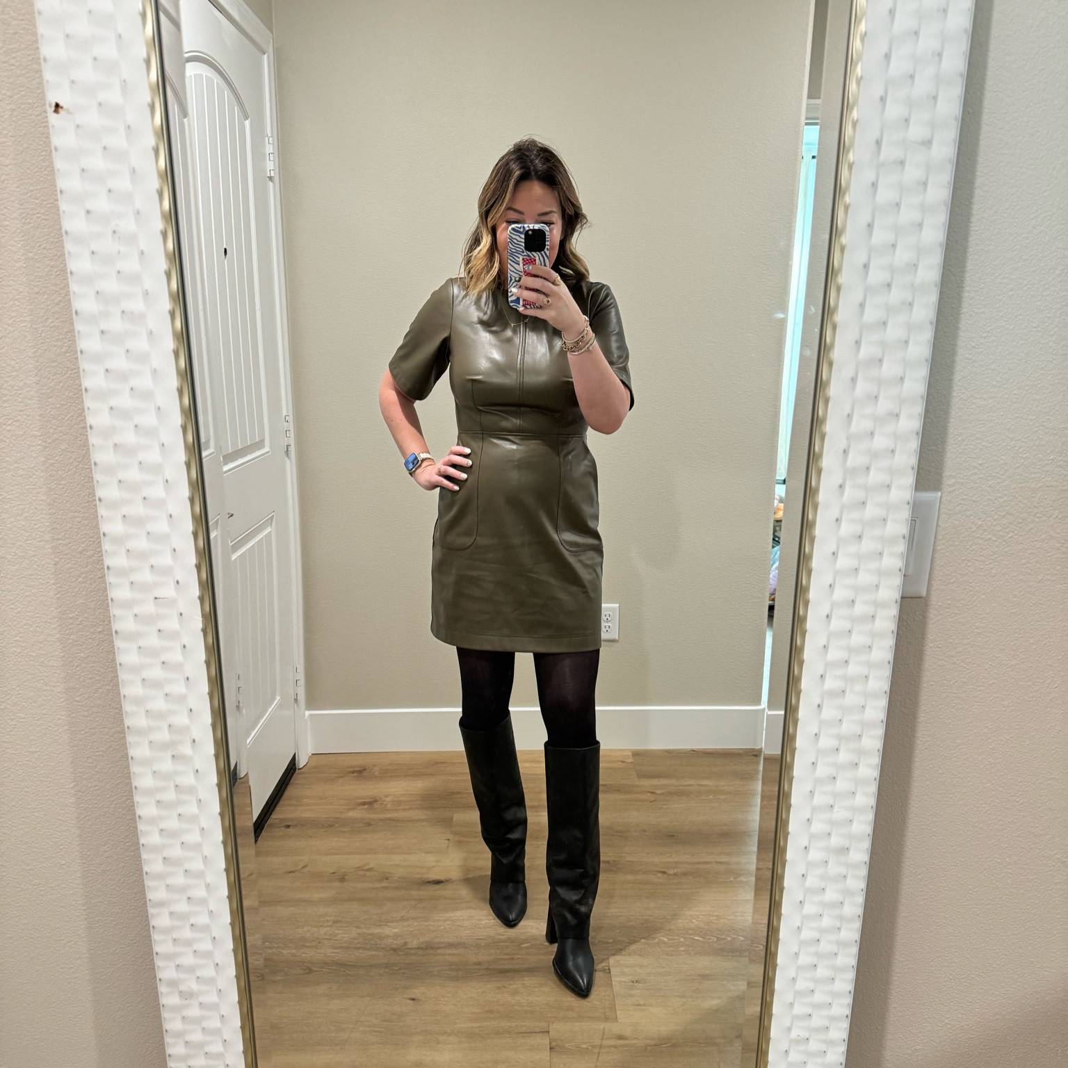 Obsessed with this dress! Boots are on sale for under $100 right now.

#LTKShoeCrush #LTKStyleTip #LTKSaleAlert