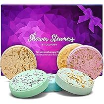 Cleverfy Aromatherapy Shower Steamers - Variety Pack of 6 Shower Bombs with Essential Oils. Purple S | Amazon (US)