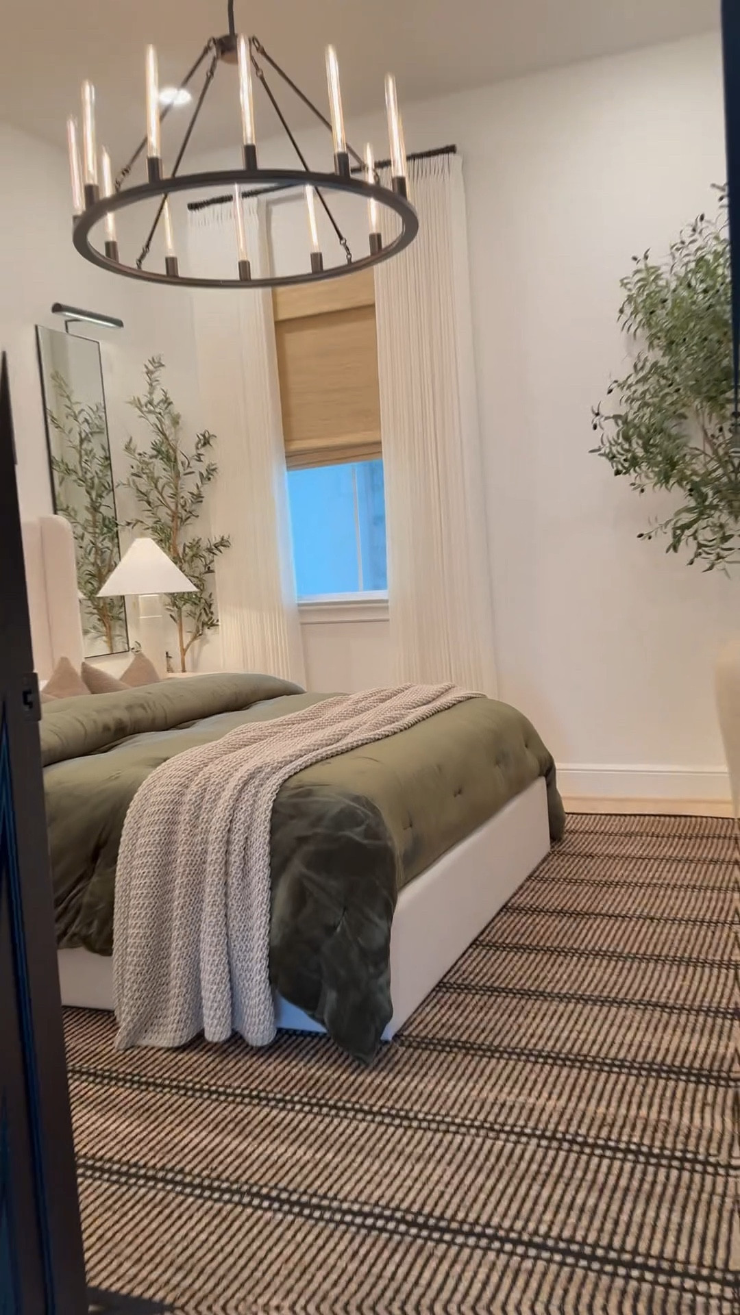 ✨ Here’s another curation of our guest room, with all the details you’ve been asking for!

The rug is an 8x10, and the bed is a queen—this time I went with queen-sized bedding since the frame sits lower than our previous canopy. I kept the mattress at a max of 12 inches to preserve the headboard’s proportions without it feeling overtaken.

The chandelier comes with bulbs, but I swapped them for T300 long lights to give a more elevated look. The frames are spaced 4.5 inches apart for balance.

✨ Want these pieces? I’ve linked the exact items for easy shopping!

#LTKSaleAlert #LTKHome #LTKStyleTip