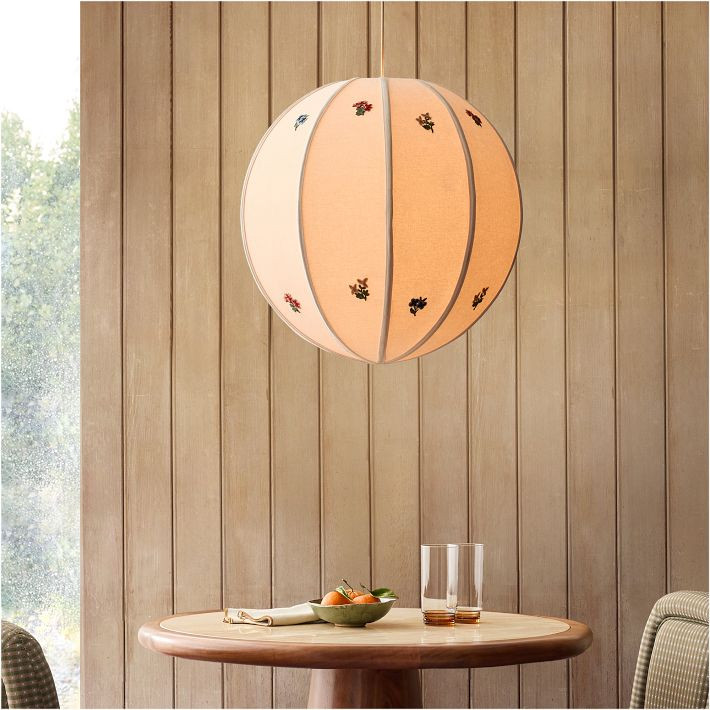 Emma Chamberlain Embroidered Plug-In Pendant (28") | West Elm (US)