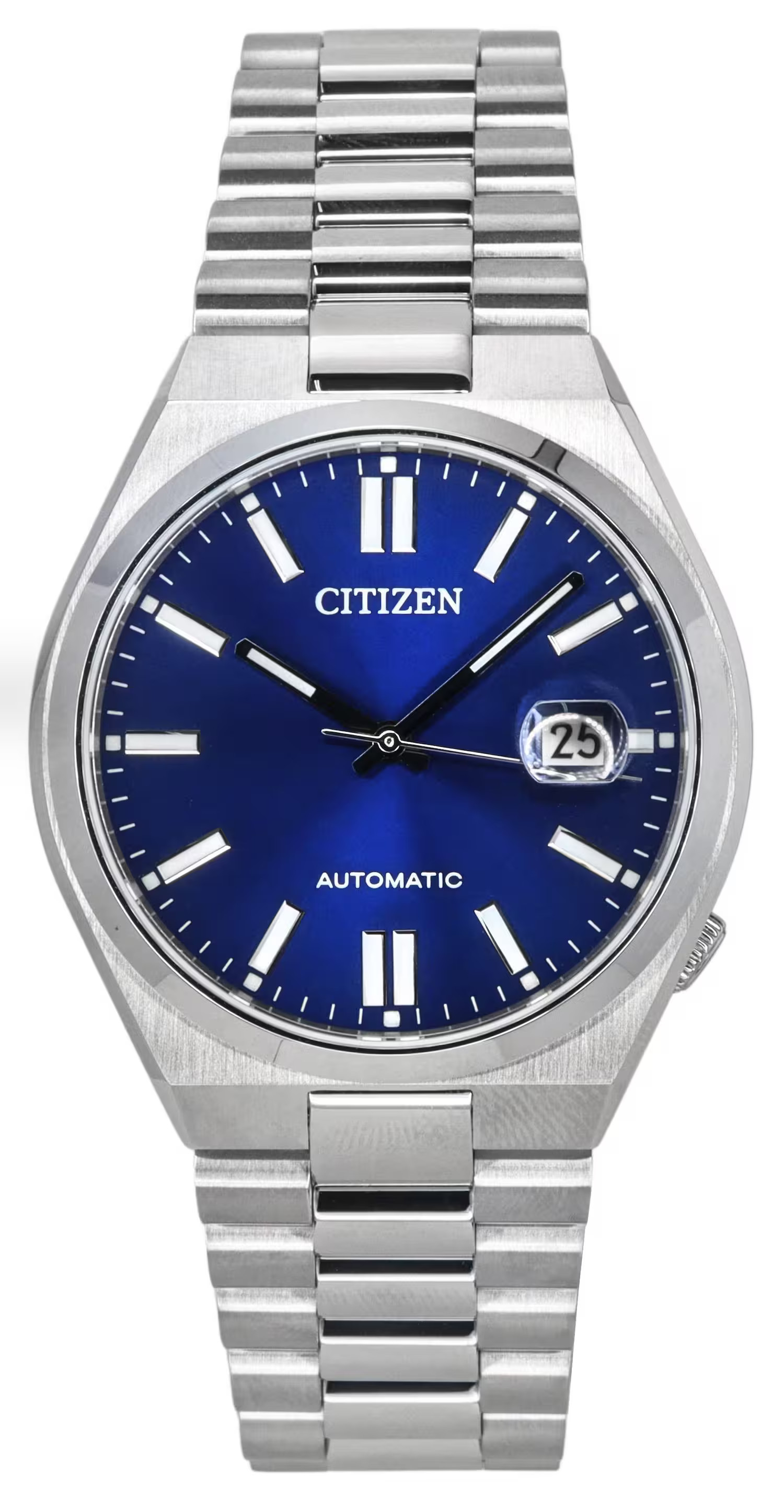 Citizen - Tsuyosa Stainless Steel Blue Dial Automatic NJ0150-81L Men's Watch - Silver, Blue | Best Buy U.S.