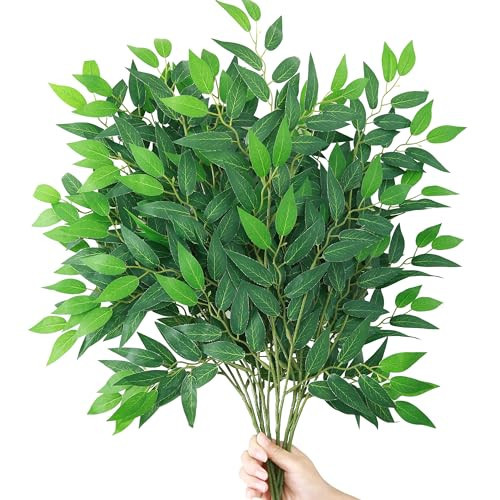 GREENTIME 6 Pack Artificial Italian Ruscus Greenery Stems 23.5'' Faux Green Leaf Bouquet for Vase Bridal Wedding Table Centerpiece Decor | Amazon (US)