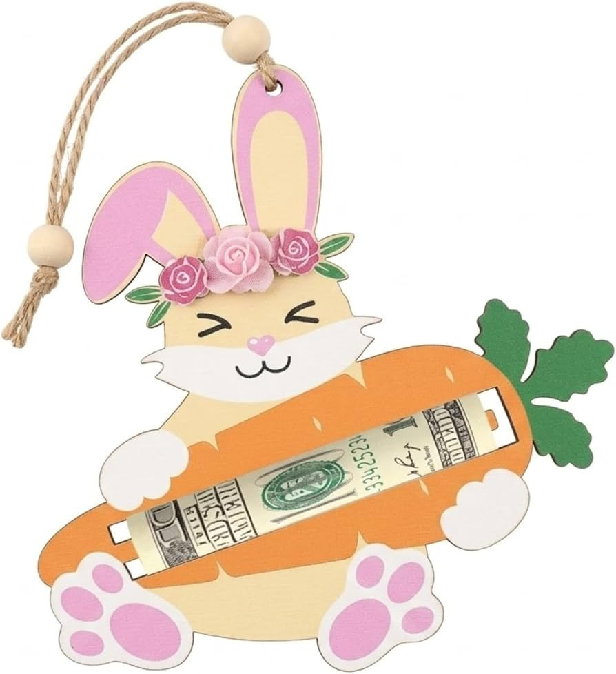 Bunny Easter Money Holder for Cash Gift, Easter Gift Card Holder Basket Tag, Basket Stuffers for ... | Amazon (US)