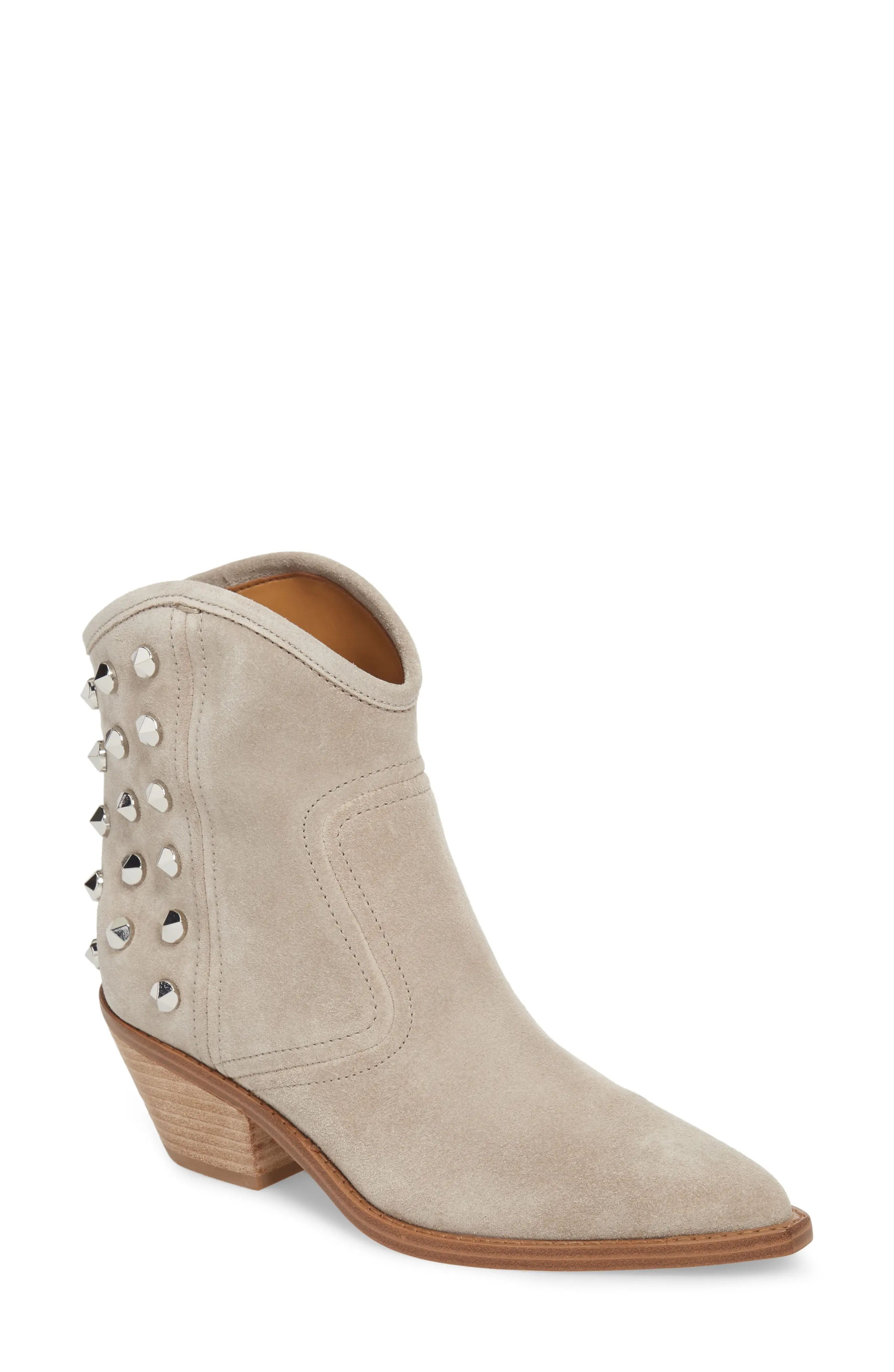 Marc Fisher Baily Studded Western Bootie (Women) | Nordstrom