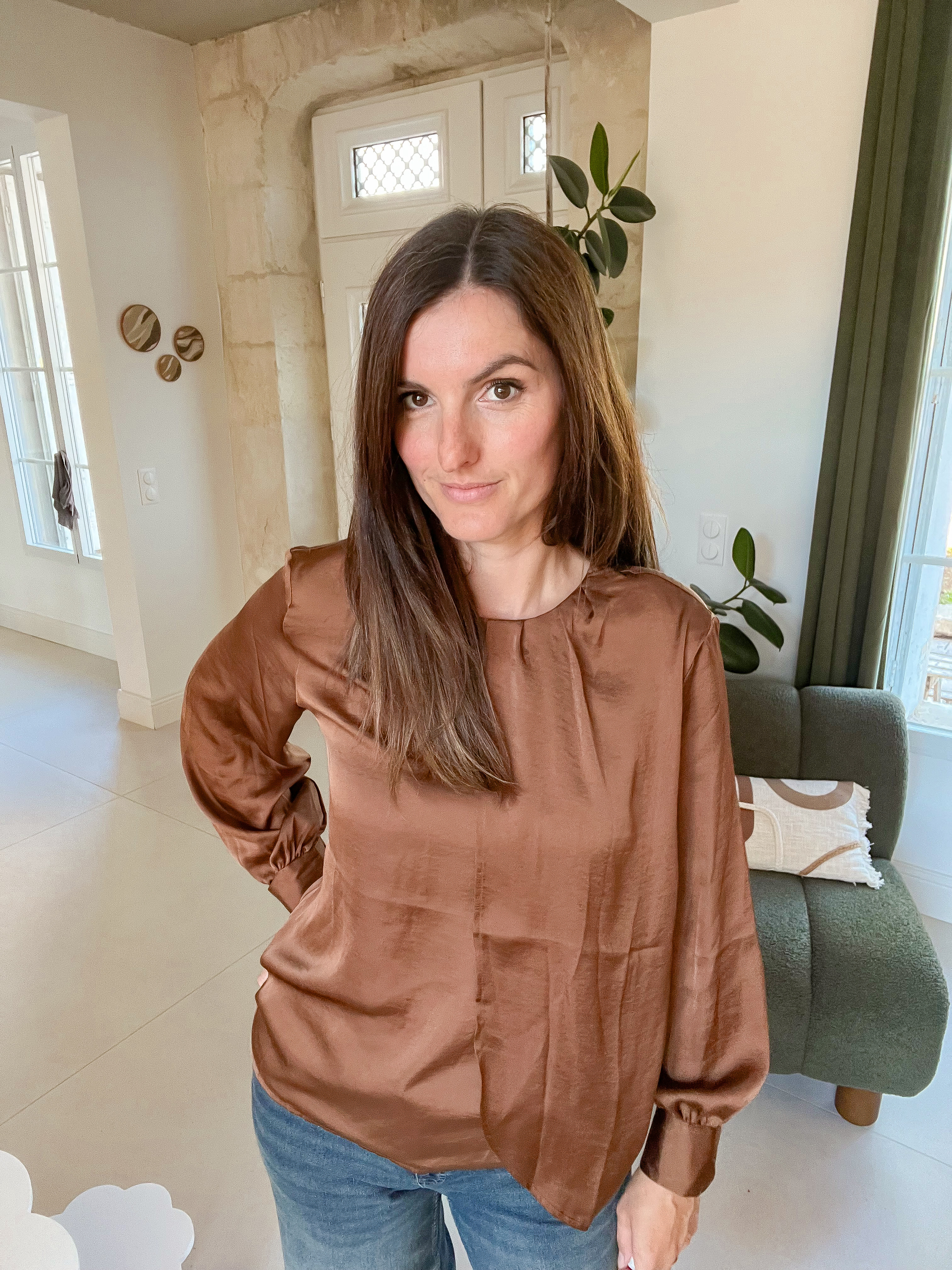 Blouse marron automnale 

 #LTKfrance #LTKeurope #LTKautumn