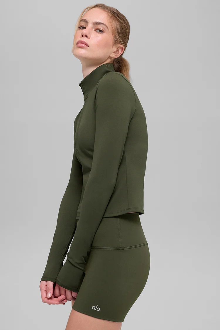 ALO Softsculpt Precision 1/4 Zip Long Sleeve | Alo Yoga (US)