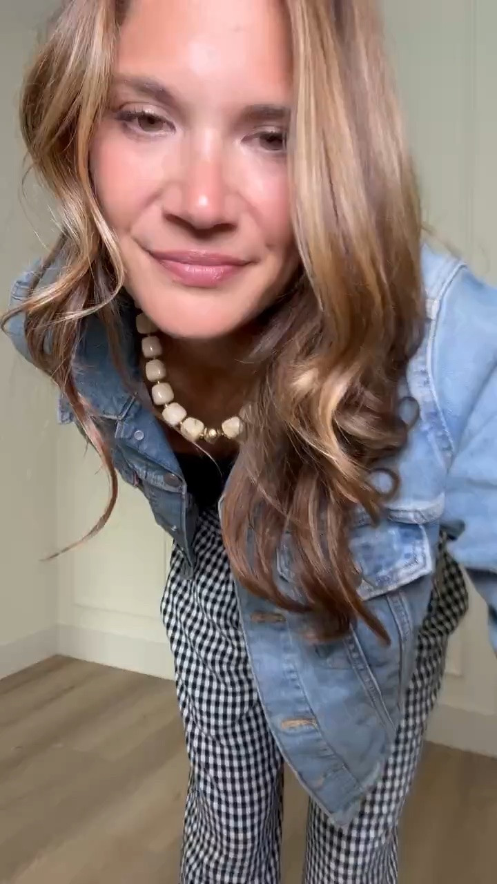 I love this denim jacket with the gingham pants. It’s such a polished outfit for teachers or anyone who wants to look put together while staying comfortable all day.

Tall girl outfits, Teacher outfits, Denim jacket outfit, Gingham pants, Tall friendly clothing, Casual work outfit, Back to school style, Classroom outfit, Everyday fashion, 6 foot style, Comfortable style, Stang and Co

#LTKootd #LTKSeasonal #LTKTall