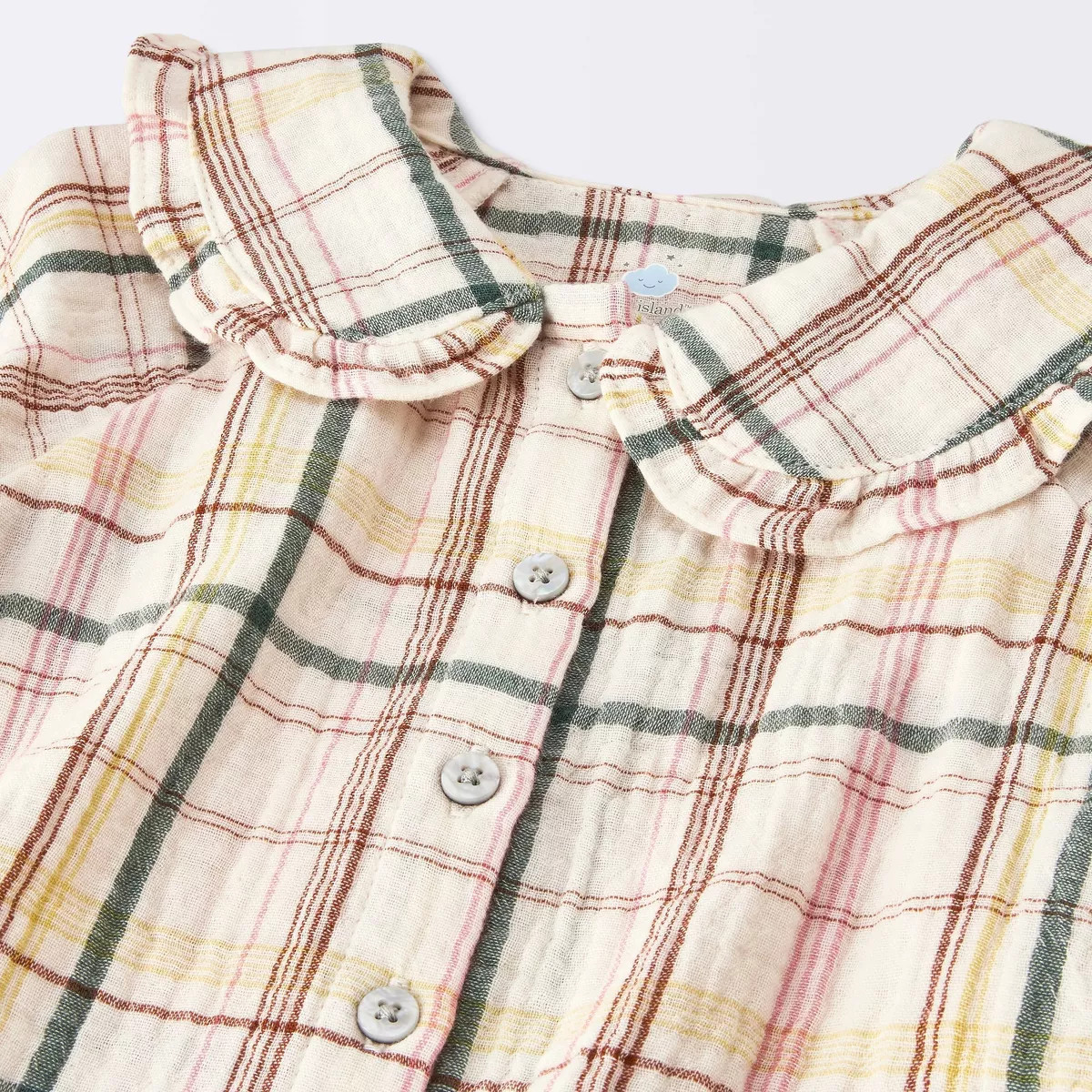 Baby Girls' Collar Plaid Long Sleeve and Shorts Set - Cloud Island\u2122 Pink 12M | Target