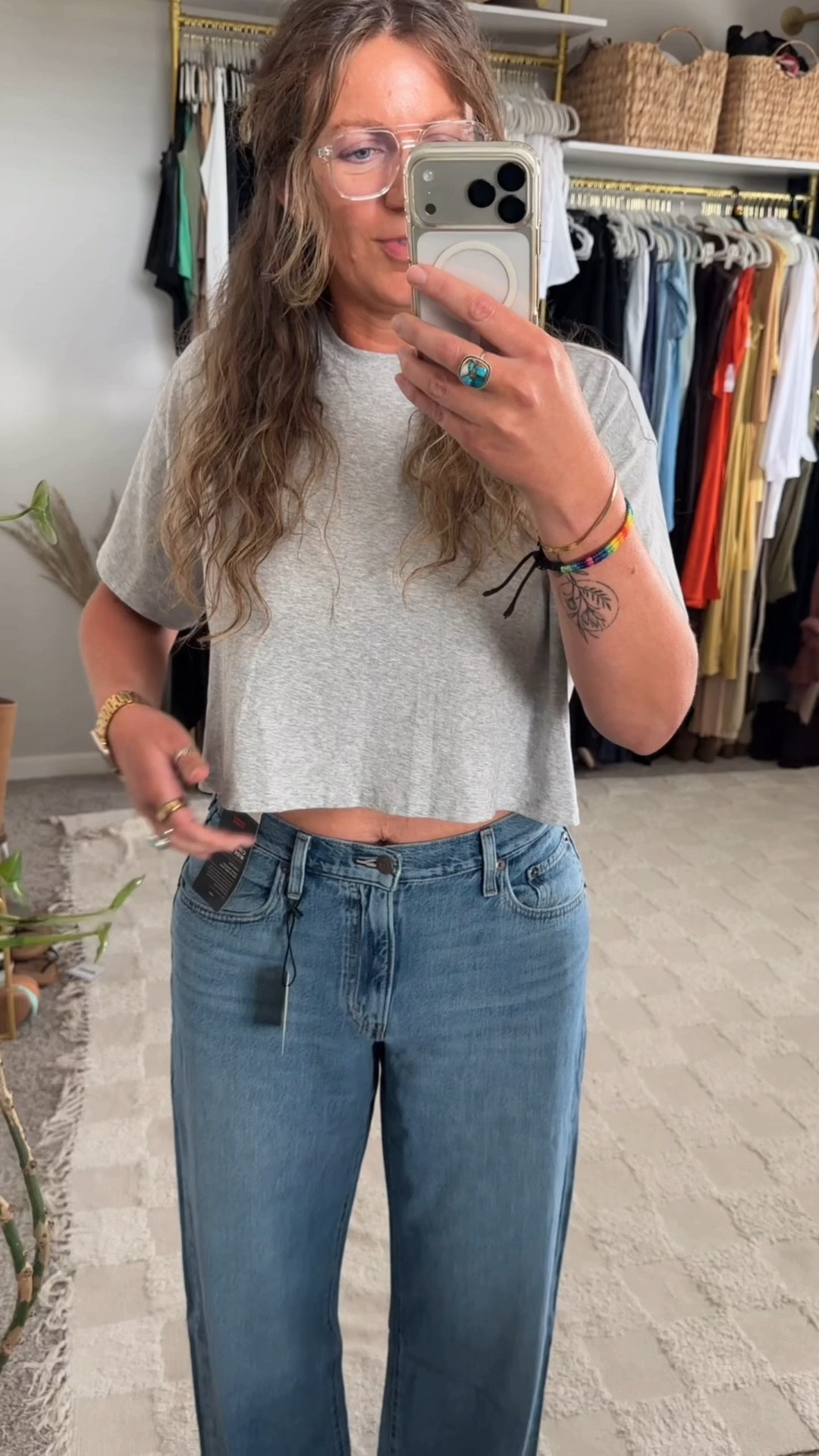 Large tee, 31x33 jeans

#LTKTall #LTKOver40 #LTKSaleAlert