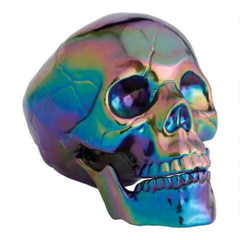 Iridescent Oil Slick Skull | World Market