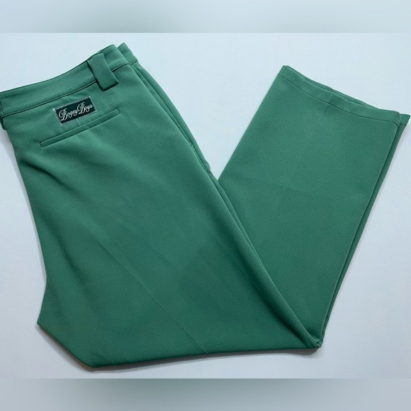 Bogey Boys Golf Pants Mens Size 38x30 Rare Vtg Inspired Green Polyester Spandex | Poshmark