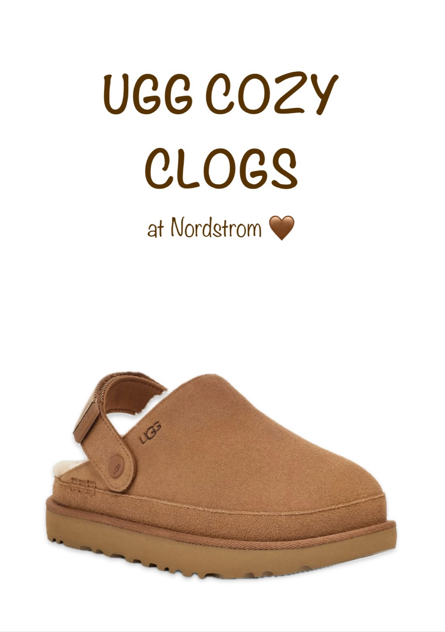 In love with the Ugg cozy clogs! Nordstrom is stocked with all sizes! 
I am usually a size 7 & sized up to an 8! 

#LTKSeasonal #LTKFallSale #LTKShoeCrush
