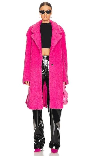Oriana Oversized Blazer Coat in Raspberry Rose | Revolve Clothing (Global)