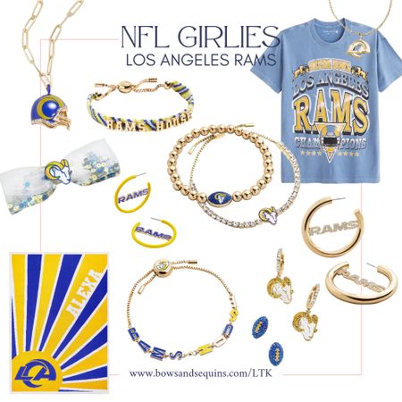 Women’s NFL: Los Angeles Rams 🐏

Vintage tee, custom blanket, and lots of layering jewelry for the LA Rams 💙💛 Great for gifting! Everything under $100. 

#LTKfindsunder100 #LTKSeasonal #LTKGiftGuide