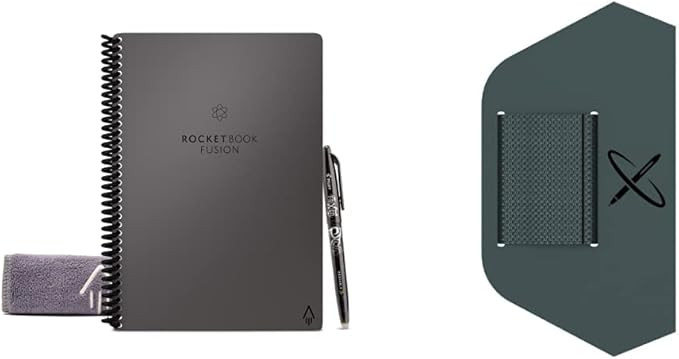 Rocketbook Fusion Smart Reusable Notebook - Calendar, To-Do Lists, and Note Template Pages - Deep... | Amazon (US)