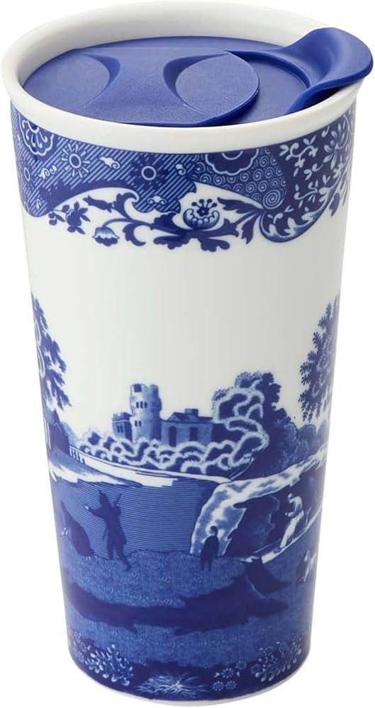 Spode Blue Italian Travel Mug | 12-Ounce Capacity | Made of Porcelain | Travel Tumbler for Coffee... | Amazon (US)
