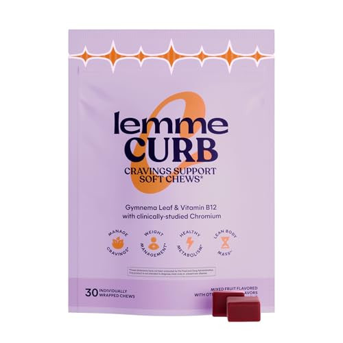 Lemme Curb Cravings Soft Chews - Reduce Appetite, Support Healthy Diet, Metabolism & Lean Body w/Clinically Studied Chromium, Gymnema & B12, No Added Sugar, Mixed Berry, 30 Count (Month Supply) | Amazon (US)