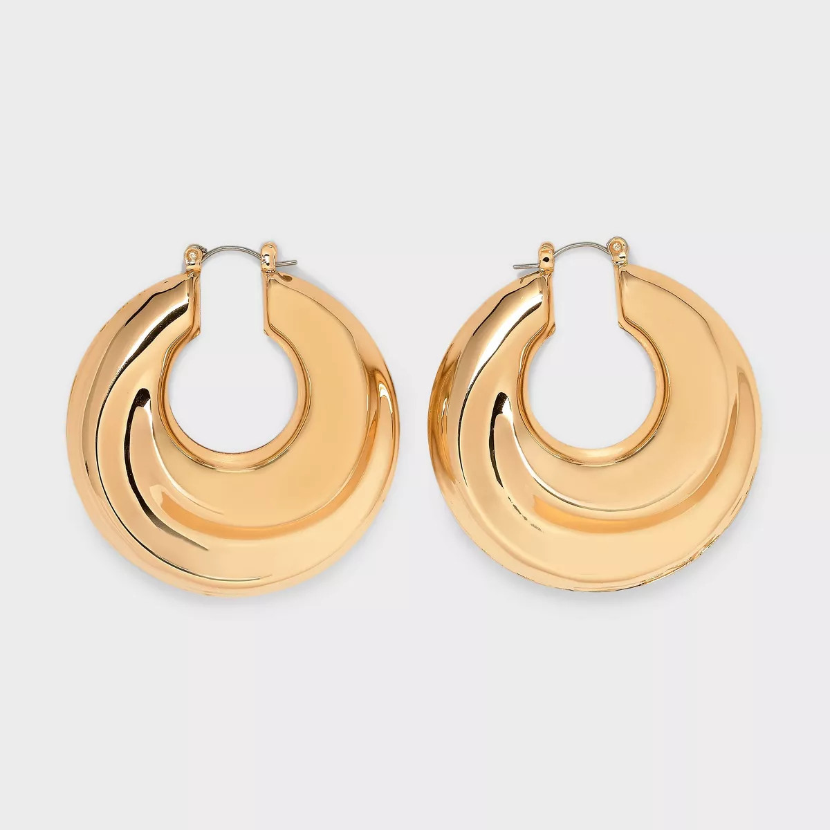 Swirled Puffy Hoop Earrings - Wild Fable™ Gold | Target