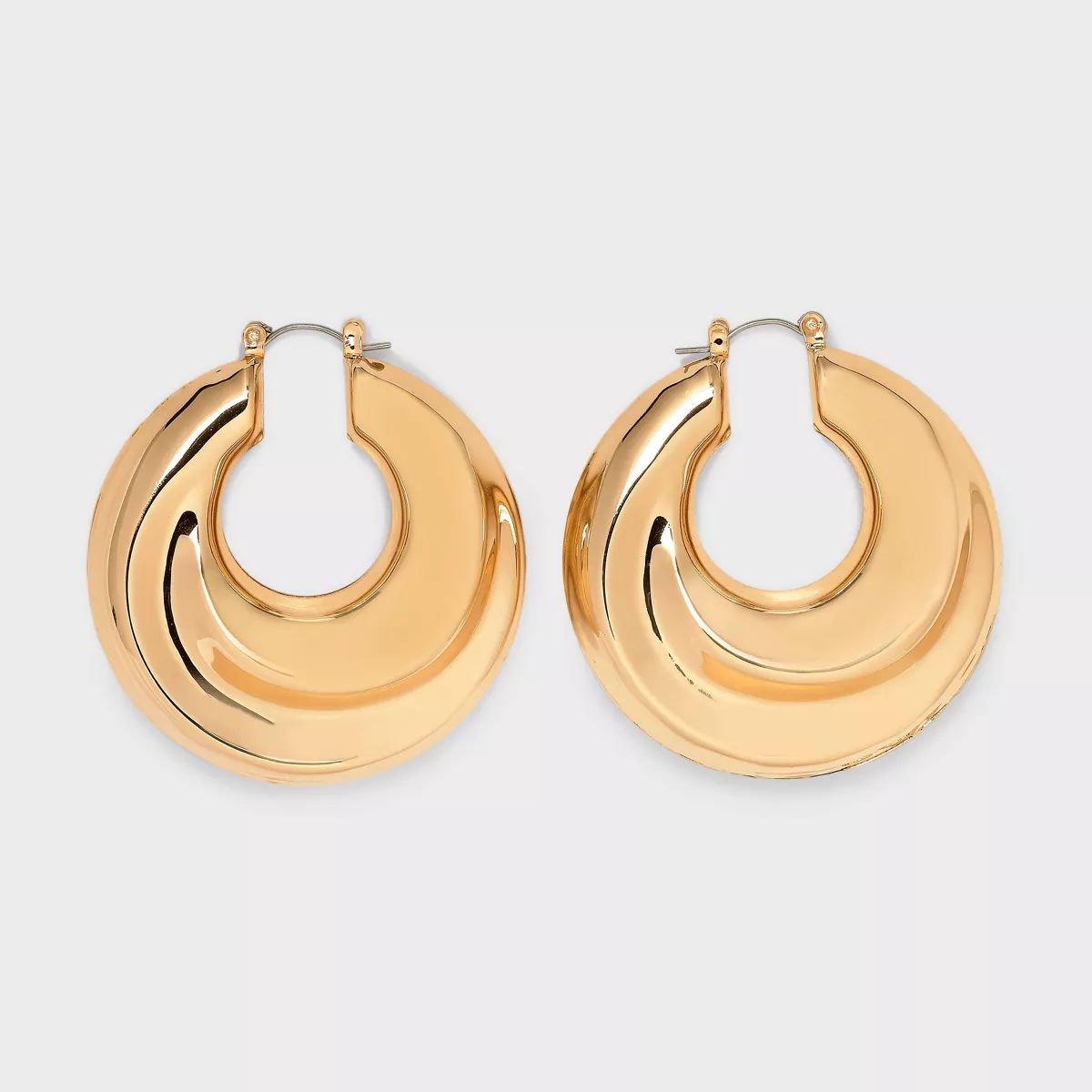 Swirled Puffy Hoop Earrings - Wild Fable™ Gold | Target