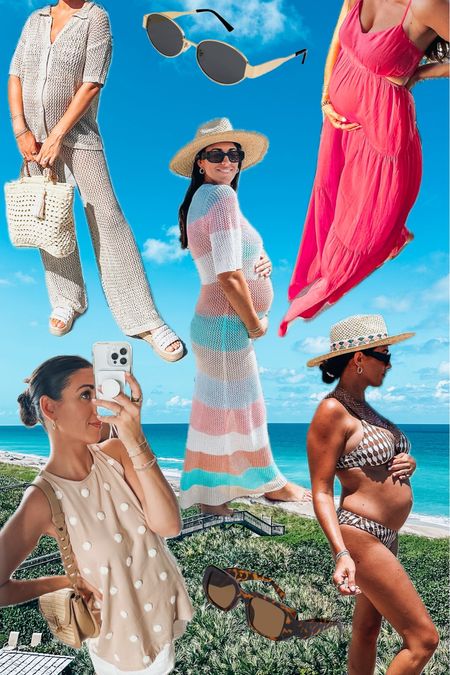 Everything i wore on our anniversary trip 🩷 Amazon bikinis + cover ups | Amazon sunglasses | bump friendly |  vacation dress 

#LTKSwim #LTKFindsUnder50 #LTKBump