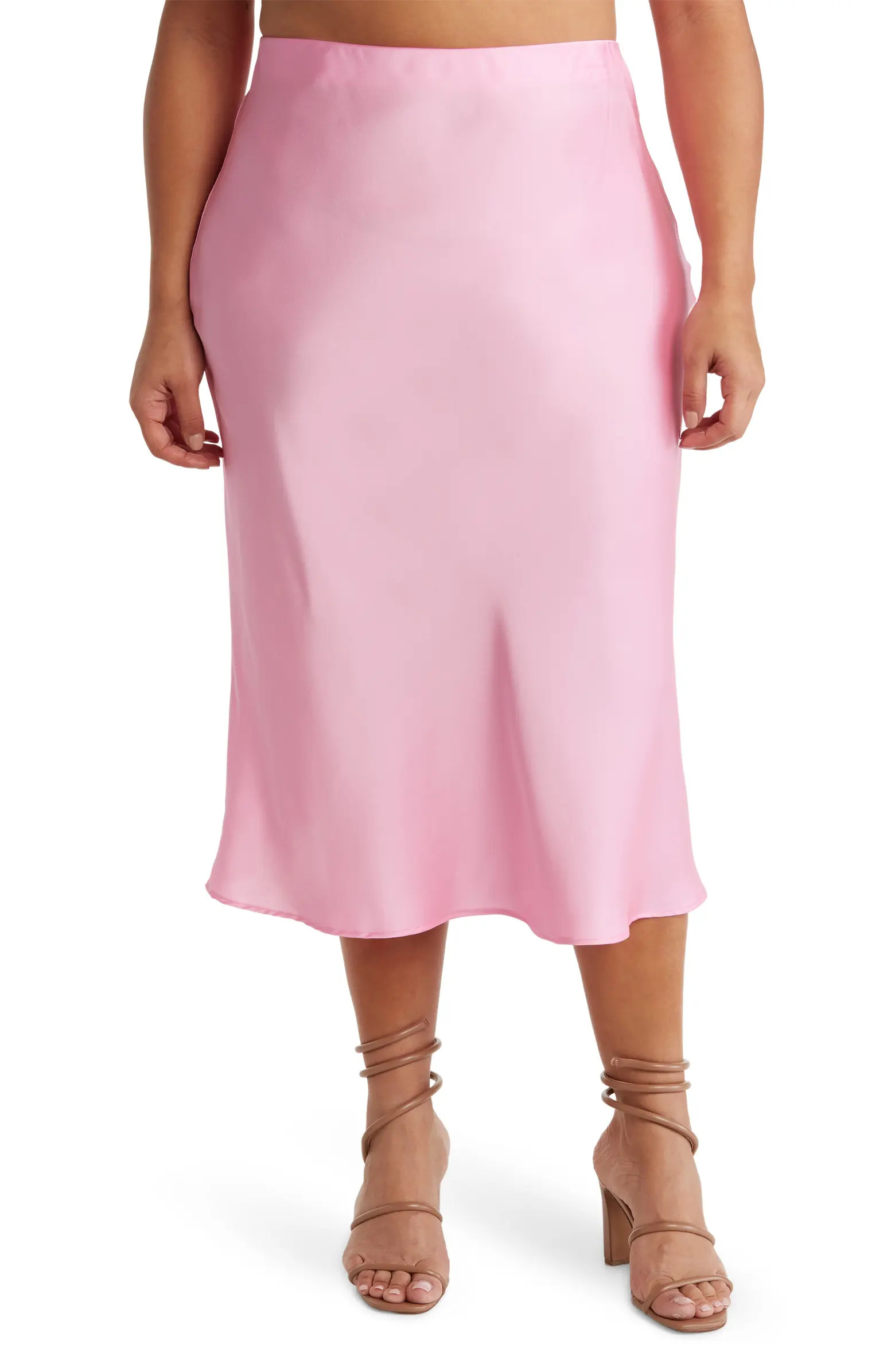 Satin Midi Skirt | Nordstrom Rack