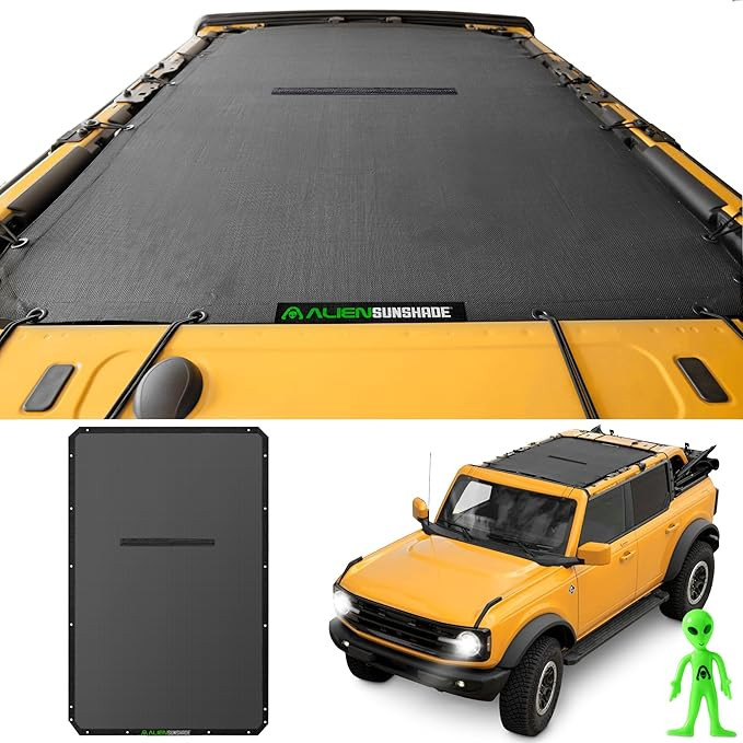 Alien Sunshade for Ford Bronco Sun Shade Black (2021-2025) - Full Length for Bronco Sunshade Bimi... | Amazon (US)