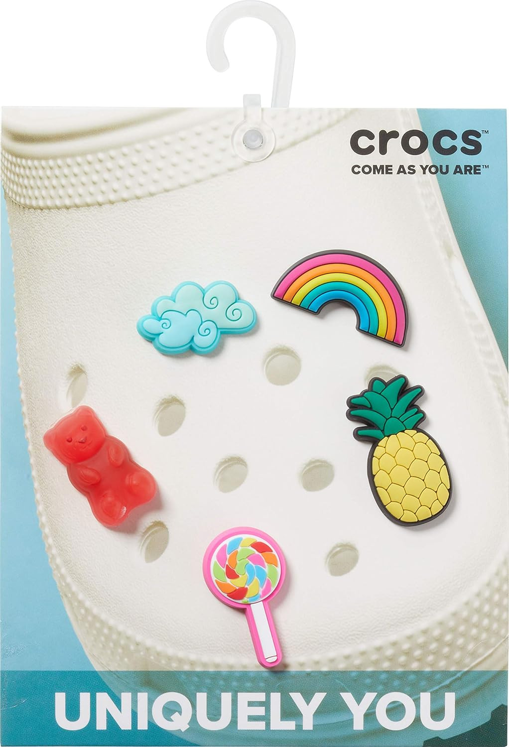 Amazon.com: Crocs Jibbitz 5-Pack Summer Shoe Charms | Jibbitz for Crocs, Happy Candy, One Size : ... | Amazon (US)