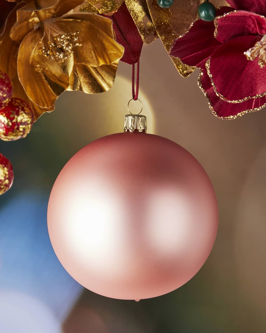 Neiman Marcus Powder Pink Matte Ball Christmas Ornament | Neiman Marcus