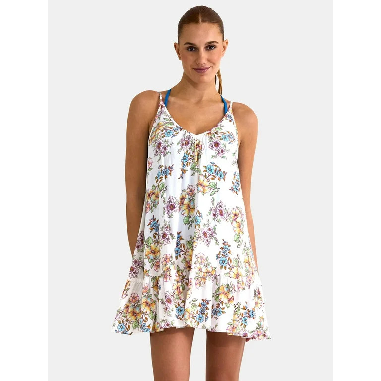 Jessica Simpson Women’s Ruffle Swing Dress Coverup, Sizes XS-M | Walmart (US)