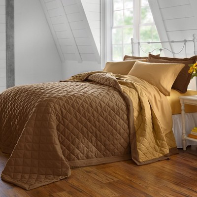 BrylaneHome BH Studio Reversible Quilted Bedspread - Queen, Chocolate Latte | Target