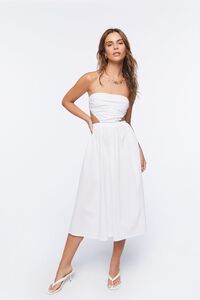 Poplin Cutout Fit & Flare Midi Dress | Forever 21 | Forever 21 (US)