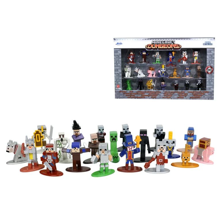 Minecraft Dungeons 1.65" Die-Cast Collectible Figurines 20-Pack Wave 4, Action Figures - Walmart.... | Walmart (US)