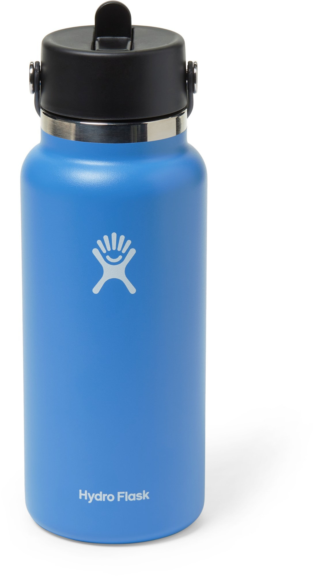 Hydro Flask Wide-Mouth Vacuum Water Bottle with Flex Straw Cap - 32 fl. oz. Blue | REI