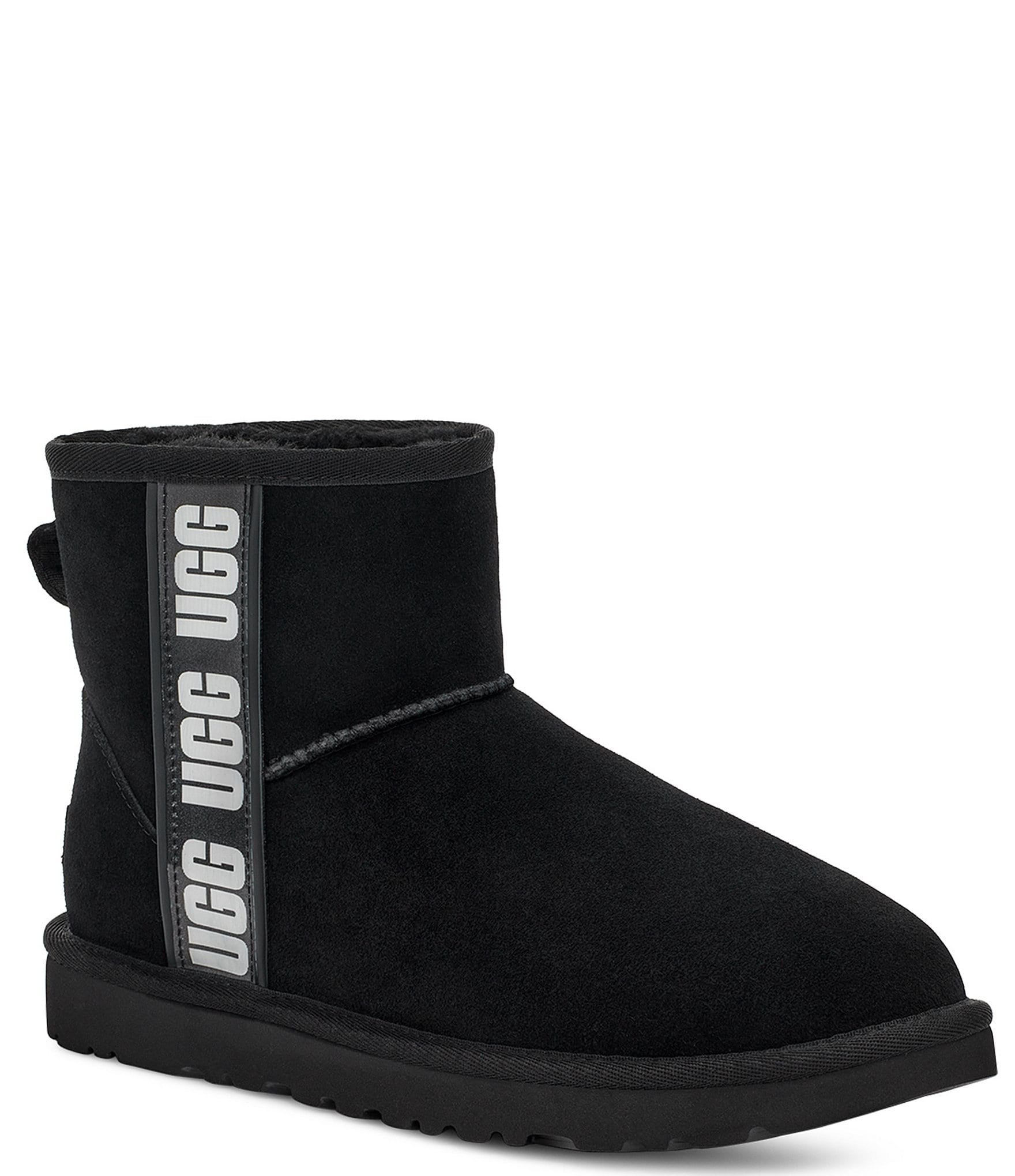 UGG® Classic Mini Side Logo II Suede Boots | Dillard's