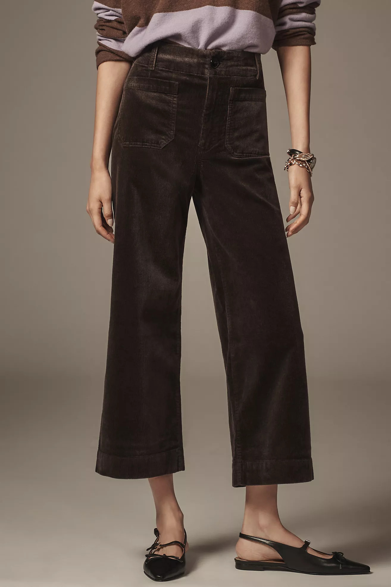 The Colette Cropped Wide-Leg Pants by Maeve: Corduroy Edition | Anthropologie (US)