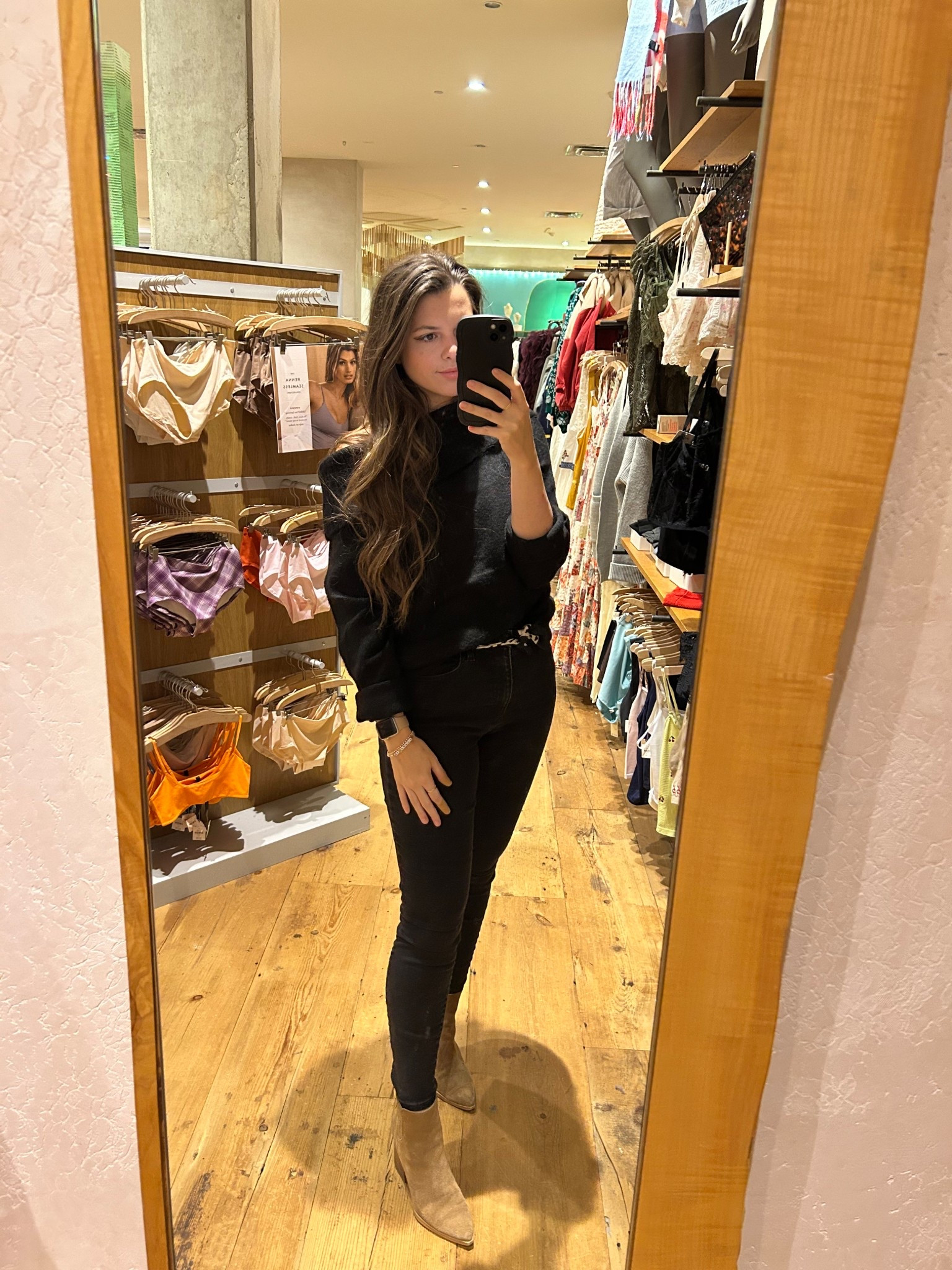 // off the shoulder sweater // skinny jeans // winter date night outfit // all black outfit // wearing a small in the sweater and a 26 in denim // 

#LTKootd #LTKValentine #LTKSeasonal