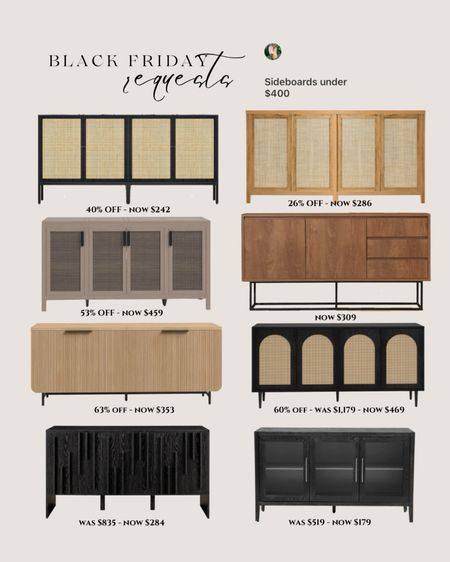 Modern sideboard black. Wooden sideboard Reeded. Brown sideboard rustic. Sideboards $400s and under. 

#LTKsalealert #LTKCyberWeek #LTKhome
