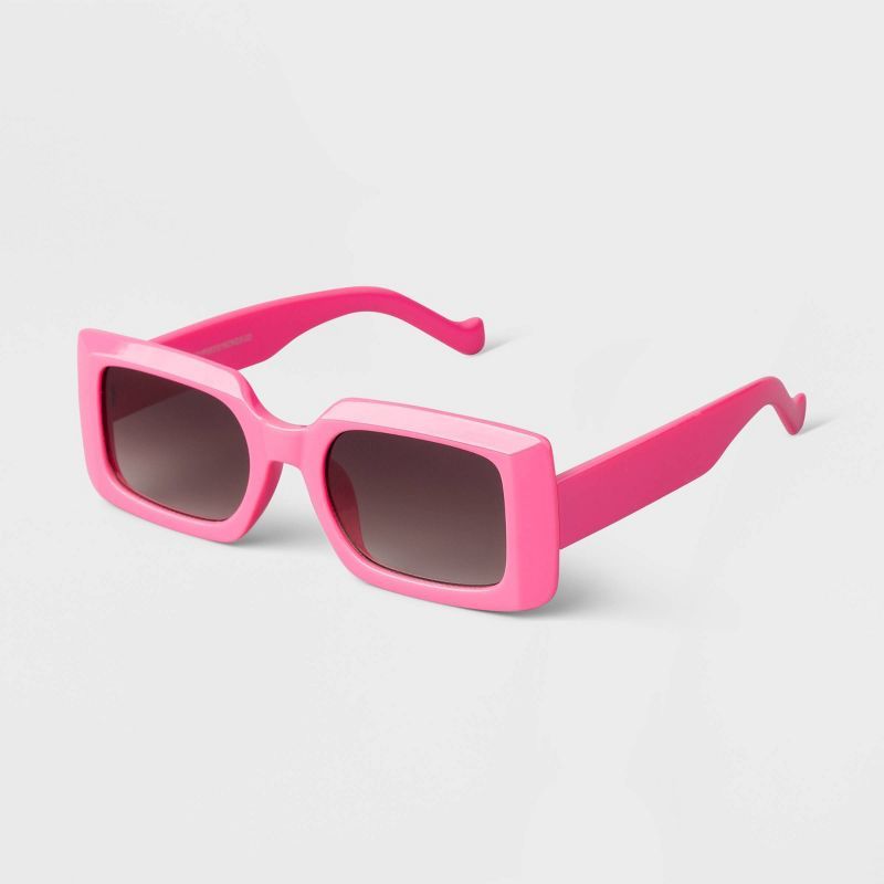 Women's Plastic Rectangle Sunglasses - A New Day™ | Target