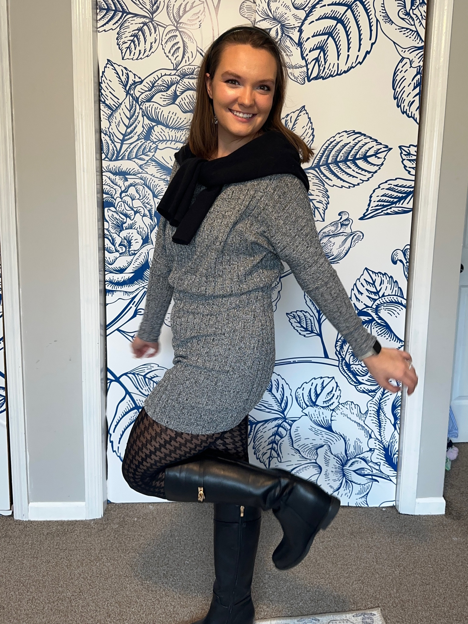 Cute neutral sweater dress outfit for the holiday season 🤍

#LTKSeasonal #LTKHolidaySale #LTKHoliday