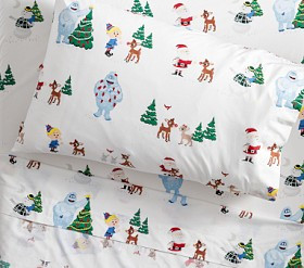 Rudolph® Glow-in-the-Dark Sheet Set | Pottery Barn Kids