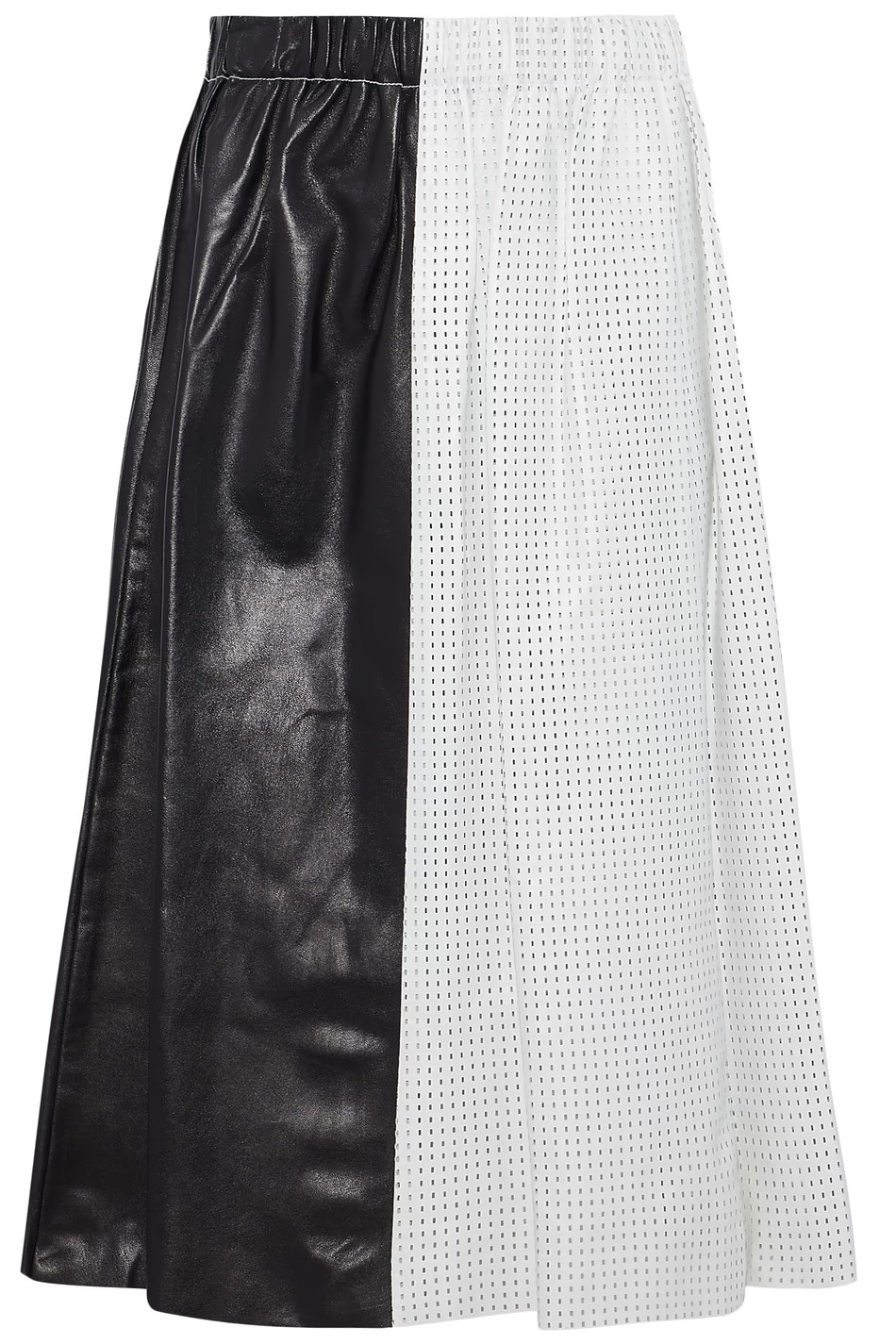 Multicolor Pleated smooth and perforated  leather skirt | Sale up to 70% off | THE OUTNET | PROEN... | The Outnet (US and CA)