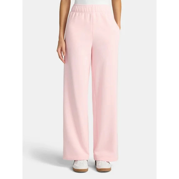 No Boundaries Soft Fleece Wide Leg Pants, 30” Inseam, 1 or 2-Pack, Women’s | Walmart (US)