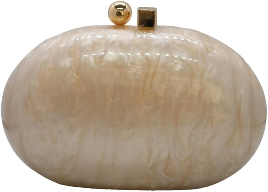Acrylic Evening Clutch Bag for Women Shell Shape Shoulder Crossbody Bag Glitter Marble Purse Hand... | Amazon (US)