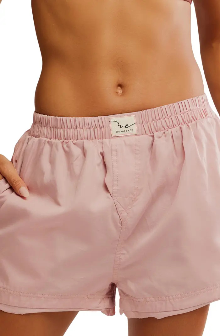 Free People Day to Day Boxer Shorts | Nordstrom | Nordstrom