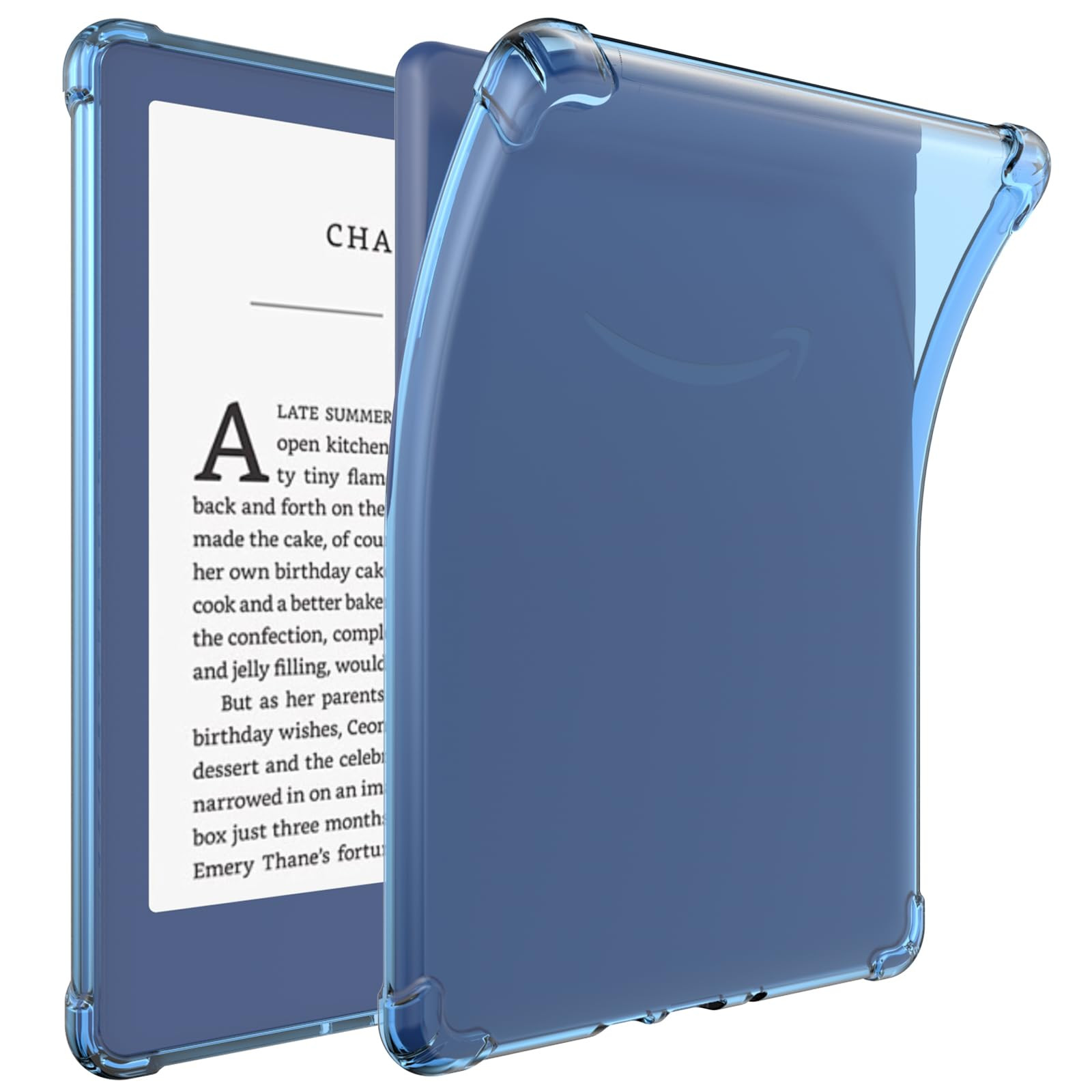 Clear Kindle Case for 6.8 All-New Kindle Paperwhite 11th Generation 2021 and Signature Edition TPU Back Cover, Ultra Slim Lightweight Flexible Transparent TPU Soft Skin Bumper Clear Blue | Amazon (US)