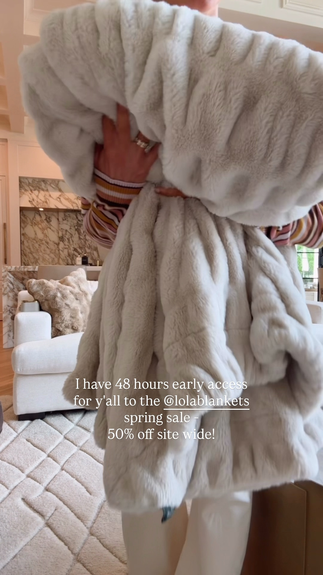 50% off Lola blankets. Use my code CELLAJANE50 works sitewide 