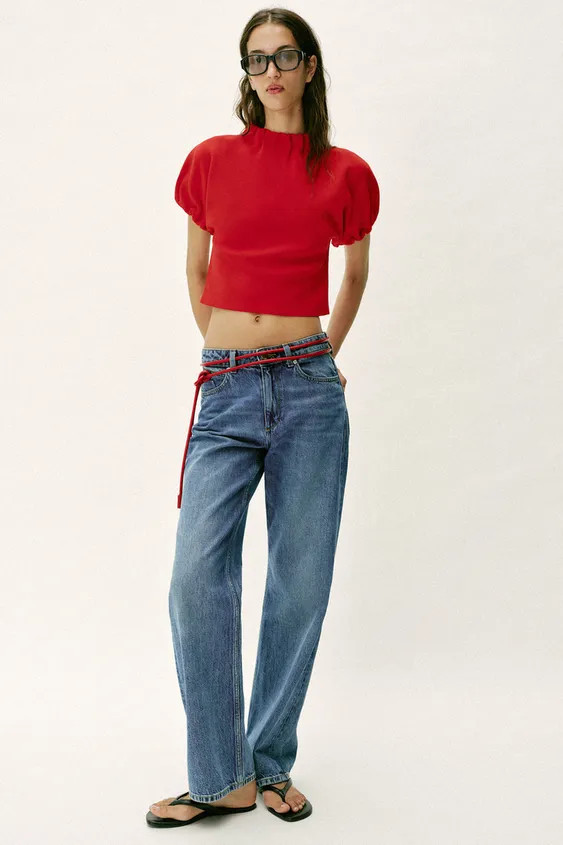 RUCHED KNIT TOP | Zara US