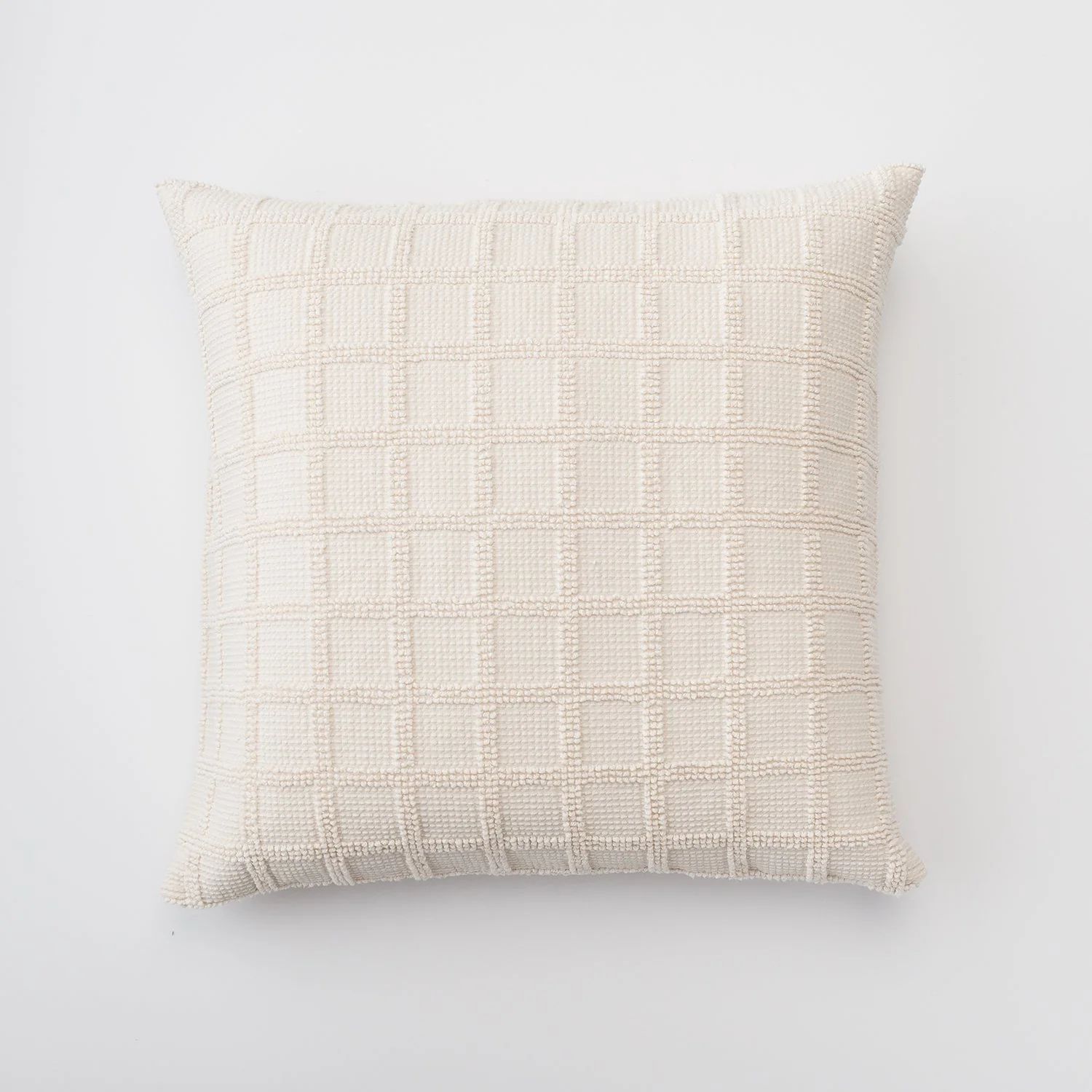 Popcorn Grid Euro Pillow Sham - Natural | Schoolhouse